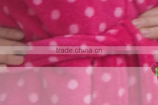 Women Hooded Print Floor Length Bath Robe photo-5
