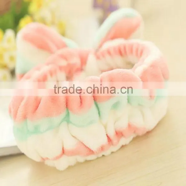 Hot Selling Candy Color Elastic Bow Velvet Elastic Shower Headbands photo-6