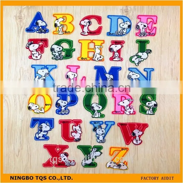 Fashion Sew On Embroidery Letter Patches For Clothing