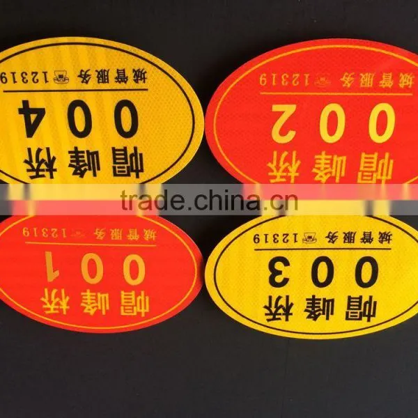 High Visibility Glow in the Dark 3m Black Reflective Letter Stickers photo-4