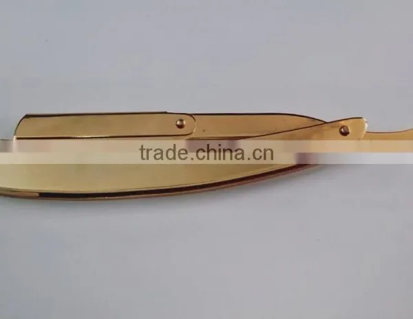 Fully Stainless Steel Shiny Gold Razor/ Gold Plated Swing Lock Razor photo-2