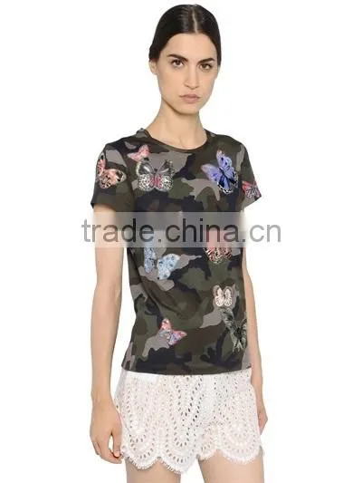 Custom Unisex Cotton Short Sleeve Camouflage Pattern T-shirts,Men & Women Top Quality Camouflage T Shirts For Army photo-4
