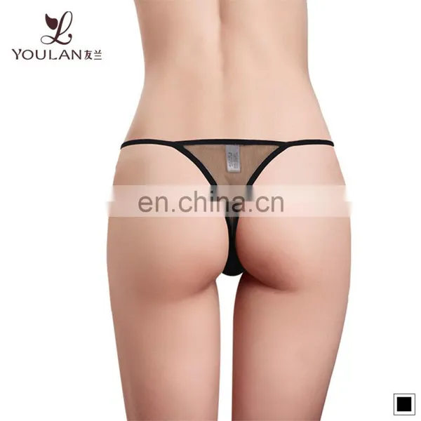 2016 Newest Luxurious Lace Thong Sweet Sexy Ladies Underwear Black Color Sexy Panties Cotton photo-3