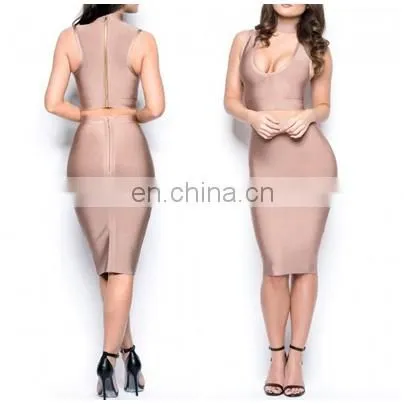 Mika72321 2017 Latest Design Fashion Factory Wholesale Women Sexy Red Ribbed Knit Bow Tie Open Back Bodysuit In Coffee