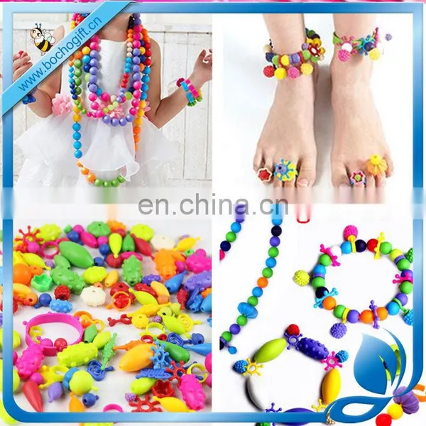 2017 DIY Fun Toys Beads Jewelry Maker Plastic Gift for Girl