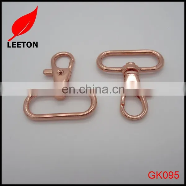 Factory Supply 30mm Shiny Rose Gold Swivel Snap Hook photo-6