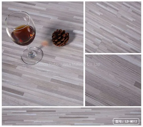 Plastic Flooring Sheet Tiles Glue Down 2.5mm Thickness 0.7mm Wear Layer