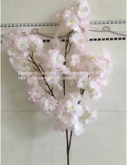China Supplier the Newest Artificial Cherry Flower Branch With Flower for Landscaping