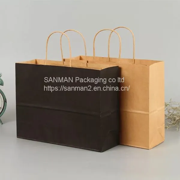 High Qualtity Small White and Red Paper Bag Print for Gift Pack photo-4