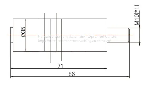 35 Khz Ultrasonic Piezoelectric Transducer , Small Ultrasonic Welding Transducer photo-2