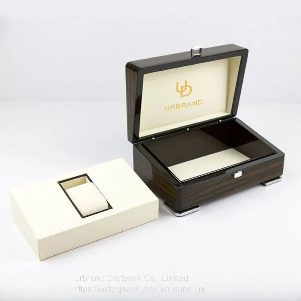 Custom Home Furnishing Storage Gift Custom Small Black Watch Box photo-3