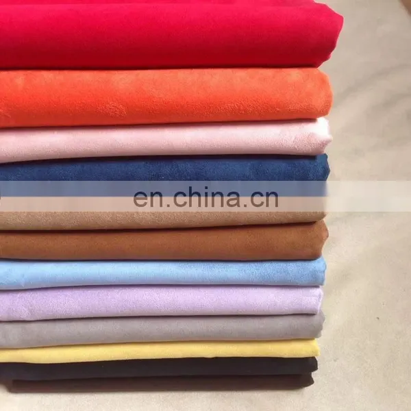 100% Polyester Suede Fabric Garment Sofa Bed Fabric photo-2
