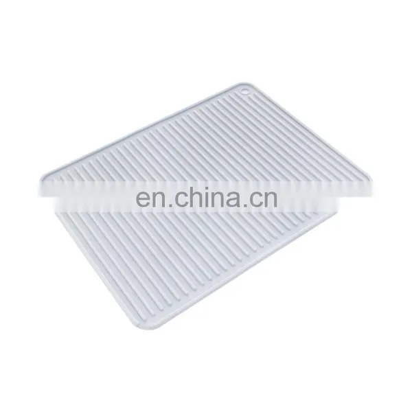 Kitchen Use Drain Pad Heat Resistant Cooking Pot Holder Rectangular PVC Dish Drying Mat photo-2
