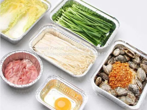 Food Packing Aluminum Foil Pizza Box 8011 Aluminum Foil Paper Small Aluminum Container photo-3