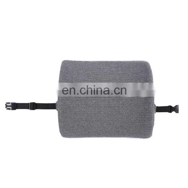 Hot Sale Grey Memory Pillows Soft Sleep Pillow Car Waist Cushion Memory Foam Pillow for Travel Sleeping photo-4