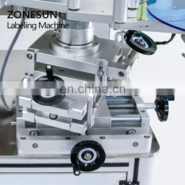 ZONESUN ZS-TB821 Vial Glass Jar Can Sticker Wine Water Bottle Automatic Round Bottle Labeling Machine For Round Bottles photo-5