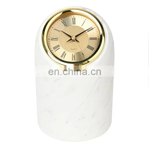 Computer Table Creative Living Room Marble Clock Decor Stylish Bookends Ornaments With Diagonal Mouth