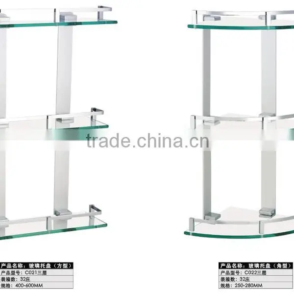 Wesda High Quality Tempered Wall Bathroom Glass Shelves C004 photo-5
