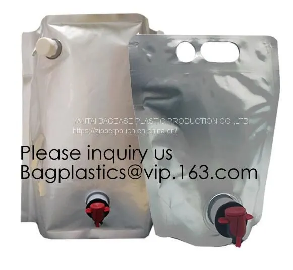 Aseptic Soap Milk Juice Water Red Wine Pack Plastic Bag In Box 5 L With Spout Tap,2L 3L 5L Plastic Valve Wine Bag in Box photo-2