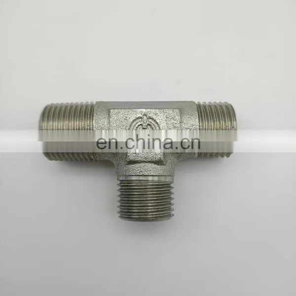 Hydraulic Tee Fittings Metal Connector Hydraulic Connector Carbon Steel Pipe Tee photo-3