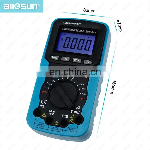 EM130USD Multimeter Link to PC 3 3/4-digit Backlight LCD Display Data-Hold Relative Mode AC DC Voltage & Current photo-2