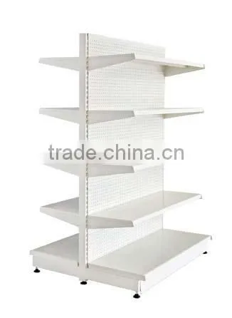 Double Sided Perforation Type Supermarket Gondola Rack