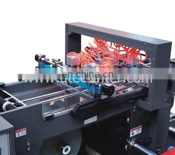 UTM800A CE Approval Certificate Automatic Toy Paper Display Box Window Patching Gluing Machine With Corner V Cut and Creasing photo-3