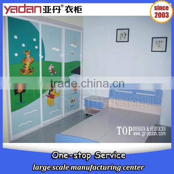 Cartoon Designs of Single Size Drawer Kid Bed and Wardrobe Customized Enviromental Furniture photo-5