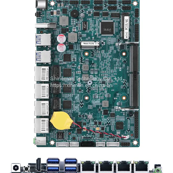 Embedded Intel Quad Core i7 8565U 4.6GHz Turbo Nano EPIC PC Motherboard HDMI 4K Resolution 2.5Gb 4*LAN 6*COM R232 R485