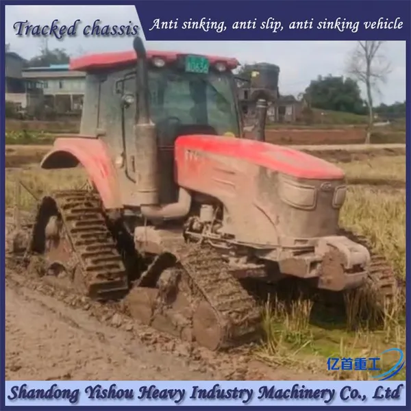 Wheel Tractor Modified With Triangular Track Wheels for Anti-skid and Anti Sinking photo-3