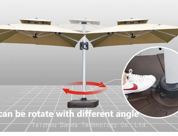 3.5*3.5m Cantilever Umbrella Side Stand With Double Vent photo-5