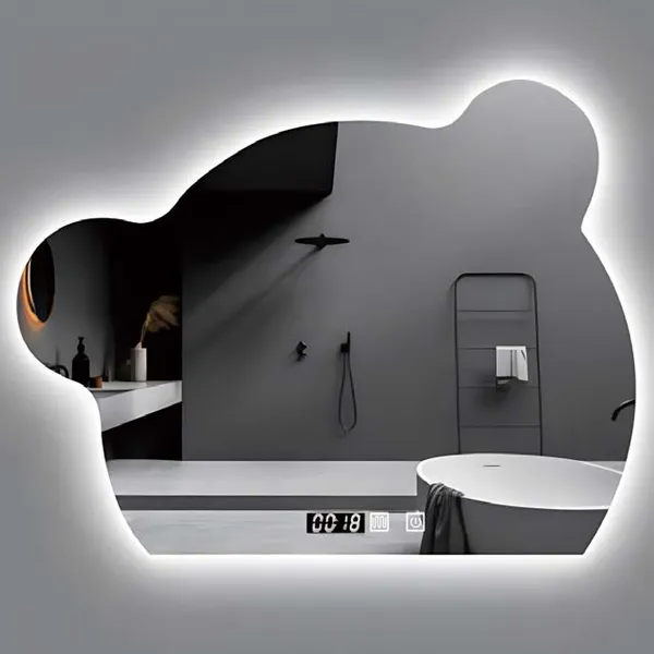 Customized Bear-shaped Mirror, Luxury and Unique-shaped Creative Smart Mirror, Bathroom LED Makeup Mirror, Wall-mounted Bathroom Mirror photo-3