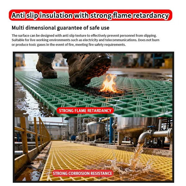 Pultruded Fiberglass Grating High Strength FRP Grating for Chemical Platform photo-4
