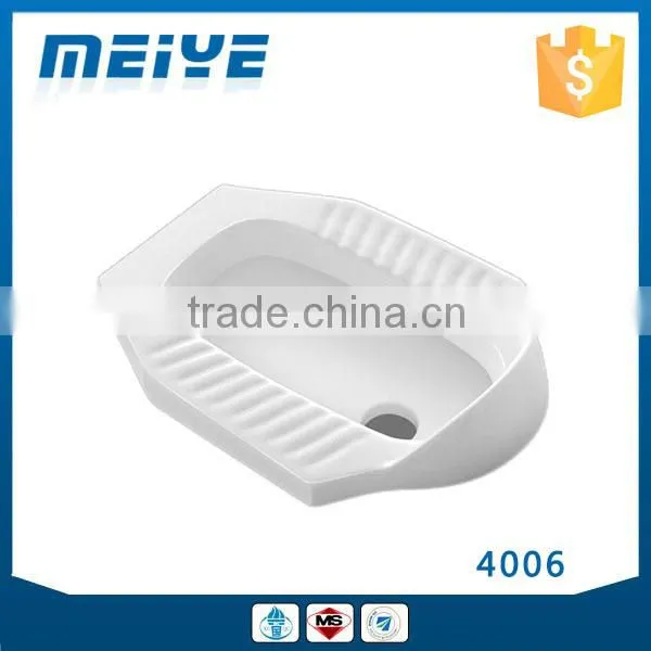 4006 Chaozhou Best Selling White Ceramics Material Asian Toilet Squatting Pan WC