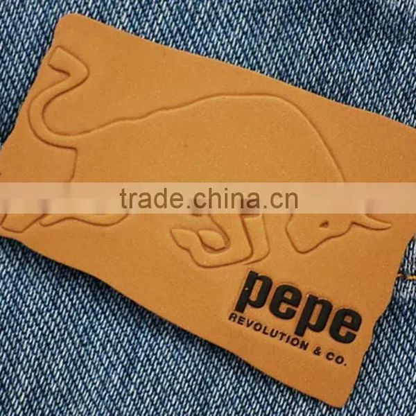 Low Price Top Quality Color Embossed Leather Patches photo-2