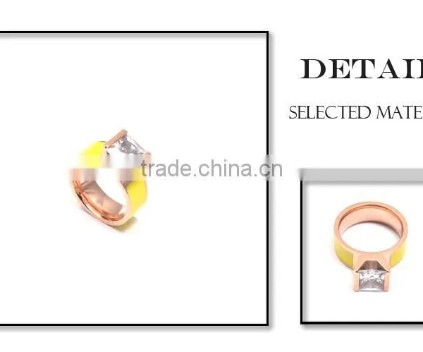 Fashion Jewelry Big Rings 316l Stainless Steel Yellow Gold Costume Ring photo-2