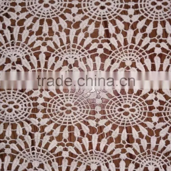 2016 Lace With Flower for Garment Accessory / Cotton Embroidery Water Soluble Full Lace Fabric photo-6