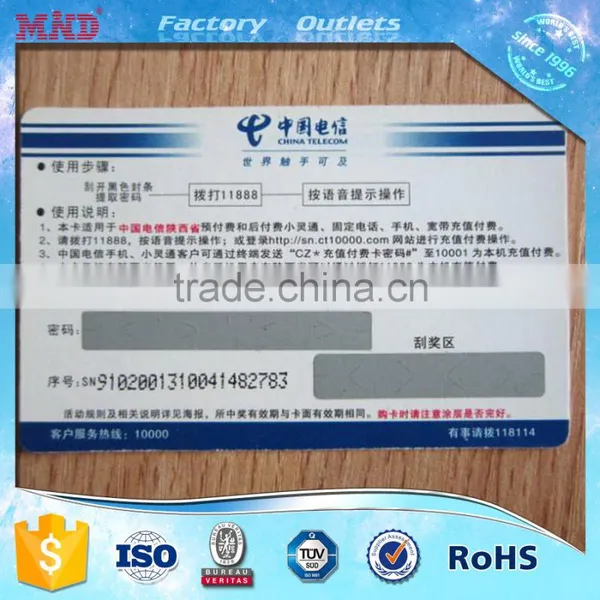 MDC101 High Quality Scratch Prepaid Card With Hologram Scratch Panel Supplier's Choice photo-4