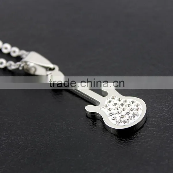 Wholesale Stainless Steel Guitar Pendant Necklace photo-3