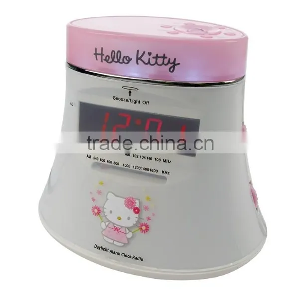Gorgeous Design Hello Kitty Daylight AM FM Alarm Clock Radio photo-2