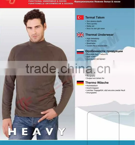 Thermal Heavy Men Underwear Turtle Neck
