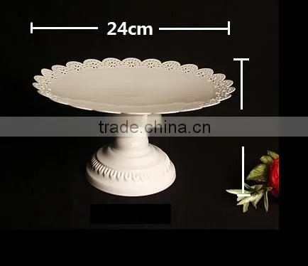AN380 ANPHY FDA European Style Cake Fruit Dessert Wedding Decoration Three Sizes Mental Plate Tray Holder Stand Display Stock photo-2