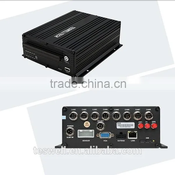 Teswell 4/8 /12 ch HDD MDVR 3g Mobile Dvr With Wifi Gps G-sensor 4G Vehicle Black Box Mdvr photo-2