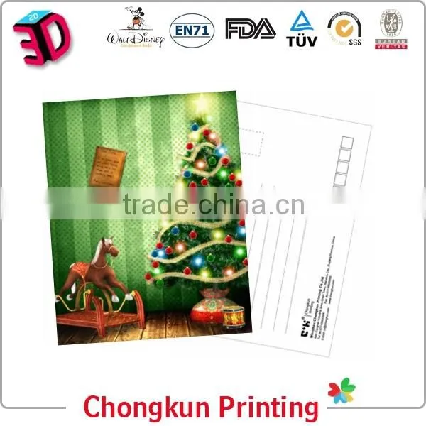 Factory Lenticular Animated Christmas Postcard