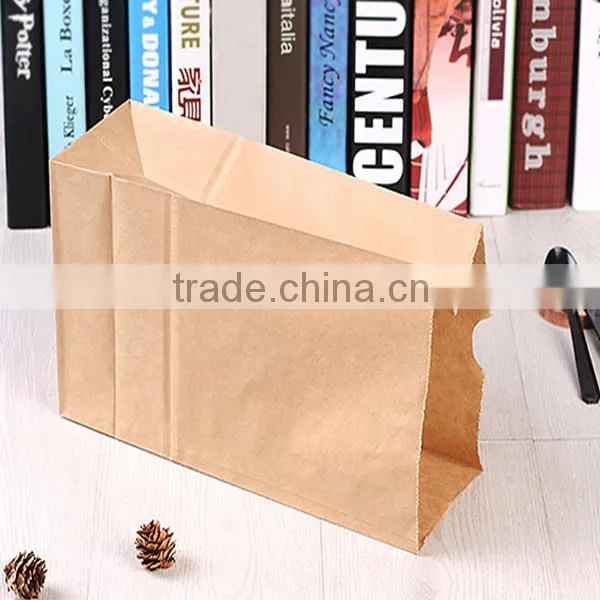 PE Laminted Printed Brown Kraft Paper Bread Bag With Different Size photo-2