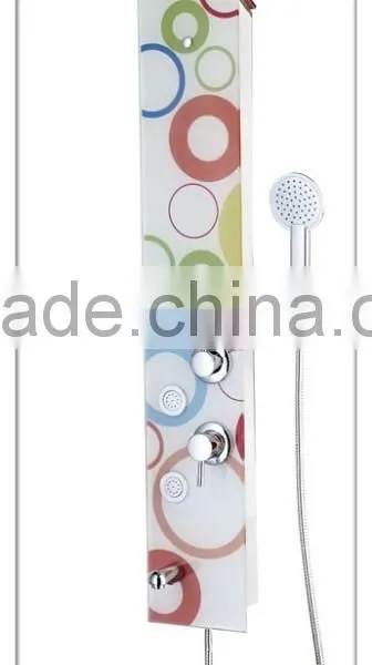 Economic Tempered Glass Shower Panel Massage Shower Column Hot and Cold Tap AST6006 photo-2