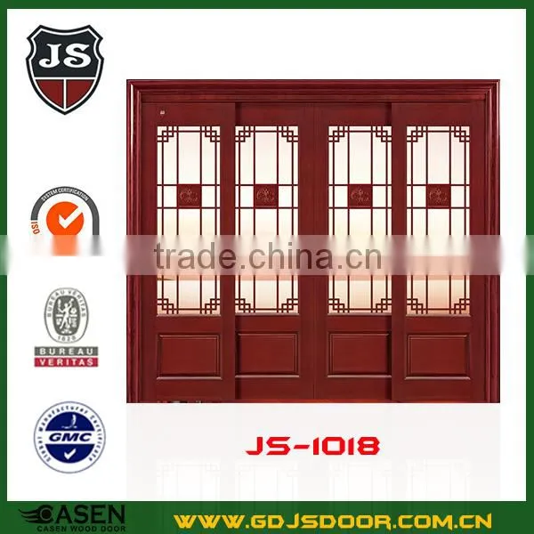 Frosted Glass Lattice Wooden Door photo-5