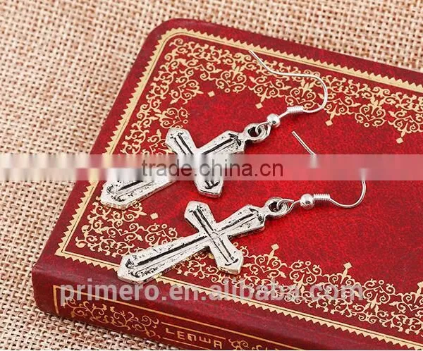 Fancy Drop Earrings Factory, George Michael Cross Earring photo-6