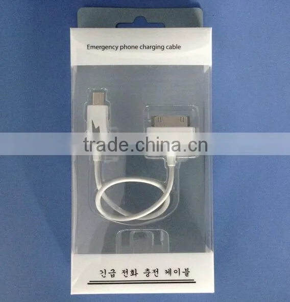 High Speed Emergency Phone Charging Cable for Iphone4
