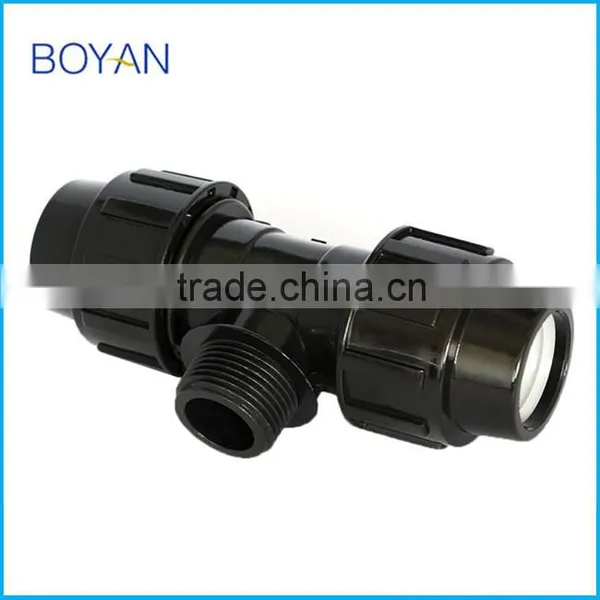 Drainage Products Plastic Pipe Fitting Black pp Compression Male Tee photo-4